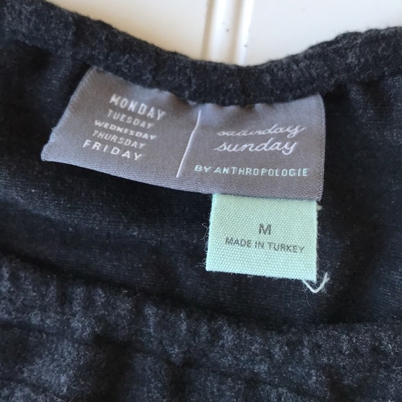 Anthropologie Saturday Sunday black batwing ribbed top - Picture 6 of 11